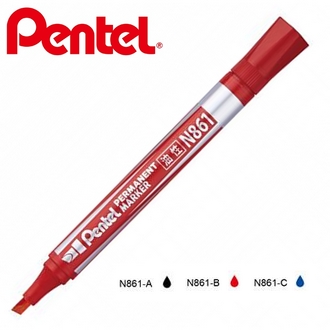 促銷下殺{振昌文具}【Pentel飛龍】N861 平頭油性筆 1.8~4.5mm  /支