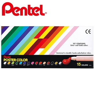 {振昌文具}【Pentel飛龍】YNGP-15T 廣告顏料 12cc  15色/盒