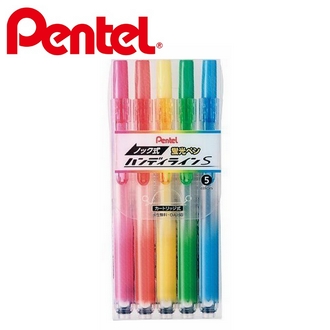 {振昌文具}【Pentel飛龍】SXNS15-5 自動螢光筆套組   1.0~4.5mm  5色裝/組