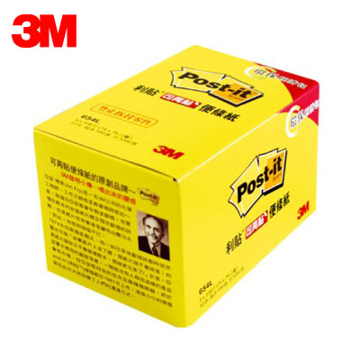 {振昌文具}3M 利貼可再貼便條紙環保經濟包 654L 黃色 12本 / 盒
