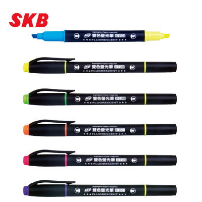 SKB IK-1501 雙頭雙色螢光筆(4.0mm) 12支 / 打