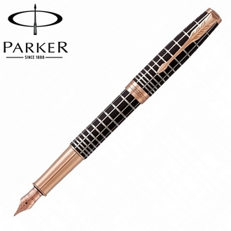 【派克 PARKER】(請先來電詢問存貨)卓爾系列 巧克力格紋金夾 鋼筆 P1931480 /支