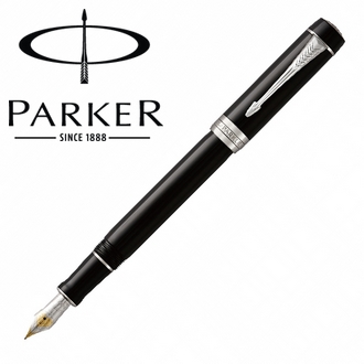 【派克 PARKER】(請先來電詢問存貨)世紀系列 純黑白夾 鋼筆 筆尖F  P1931365 /支