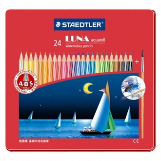 【施德樓】MS137C24M LUNA水性色鉛筆 鐵盒裝 24色 / 盒