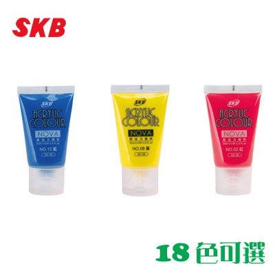 SKB AC-30 壓克力顏料18色可選(25ml) / 瓶