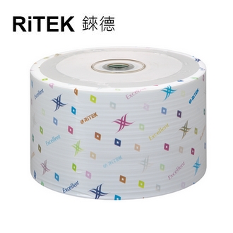 【RiTEK錸德】 52X CD-R 裸裝 700MB 珍珠白滿版可列印式 50片/組
