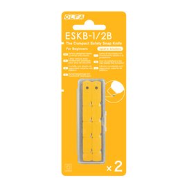 日本 OLFA 兒童初學用安全 美工刀片 備用刀片 ESKB-1/2B 型 兩片/包（日本包裝型號 XB236BS 型）
