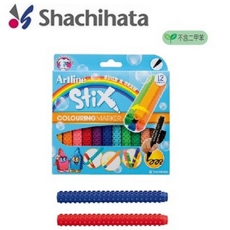 日本 寫吉哈達  SETX300-12WK STIX凍凍粗芯積木 彩色筆 不含二甲苯 12色 /盒