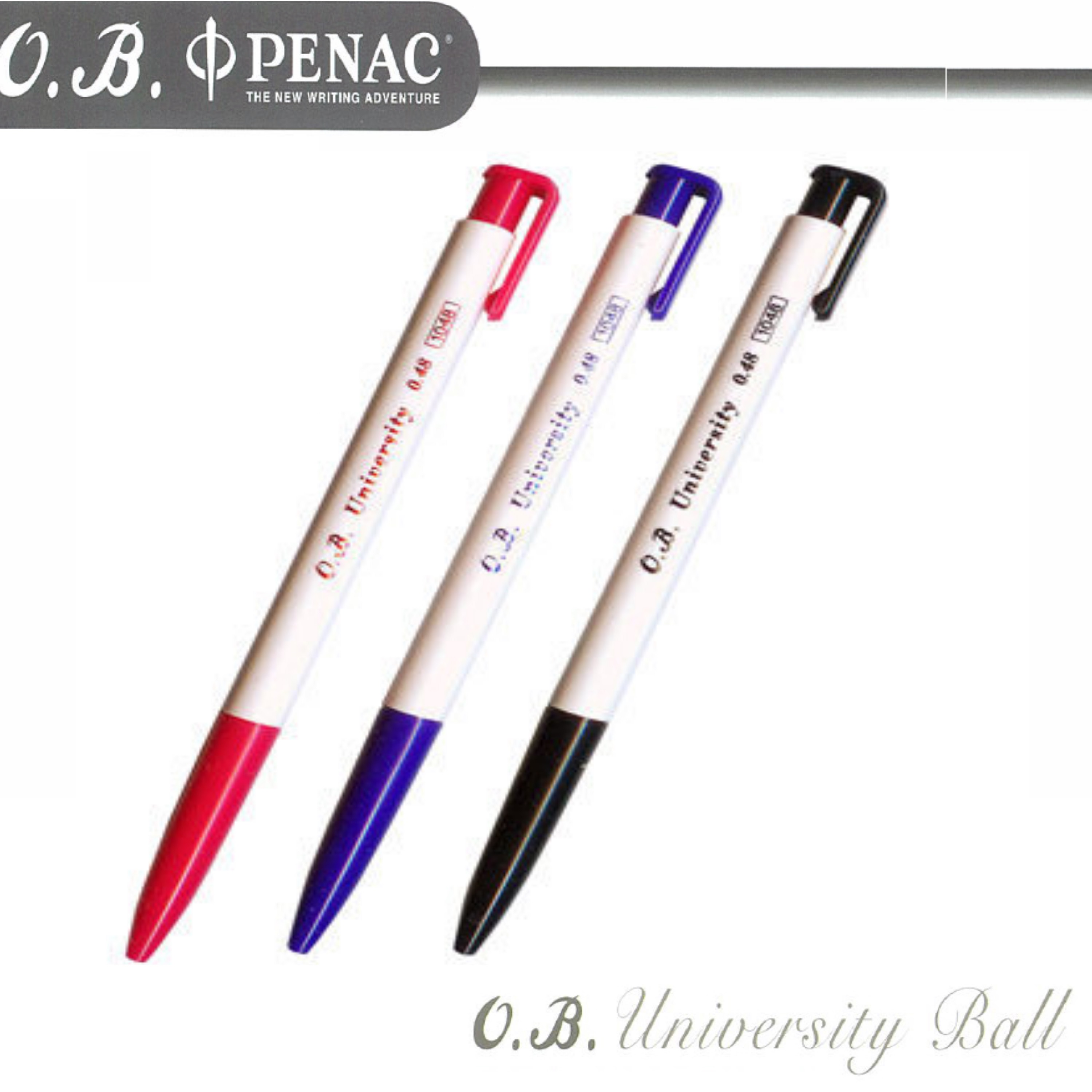 O.B. University Ball自動原子筆0.48mm  (50支/盒) OB#1048