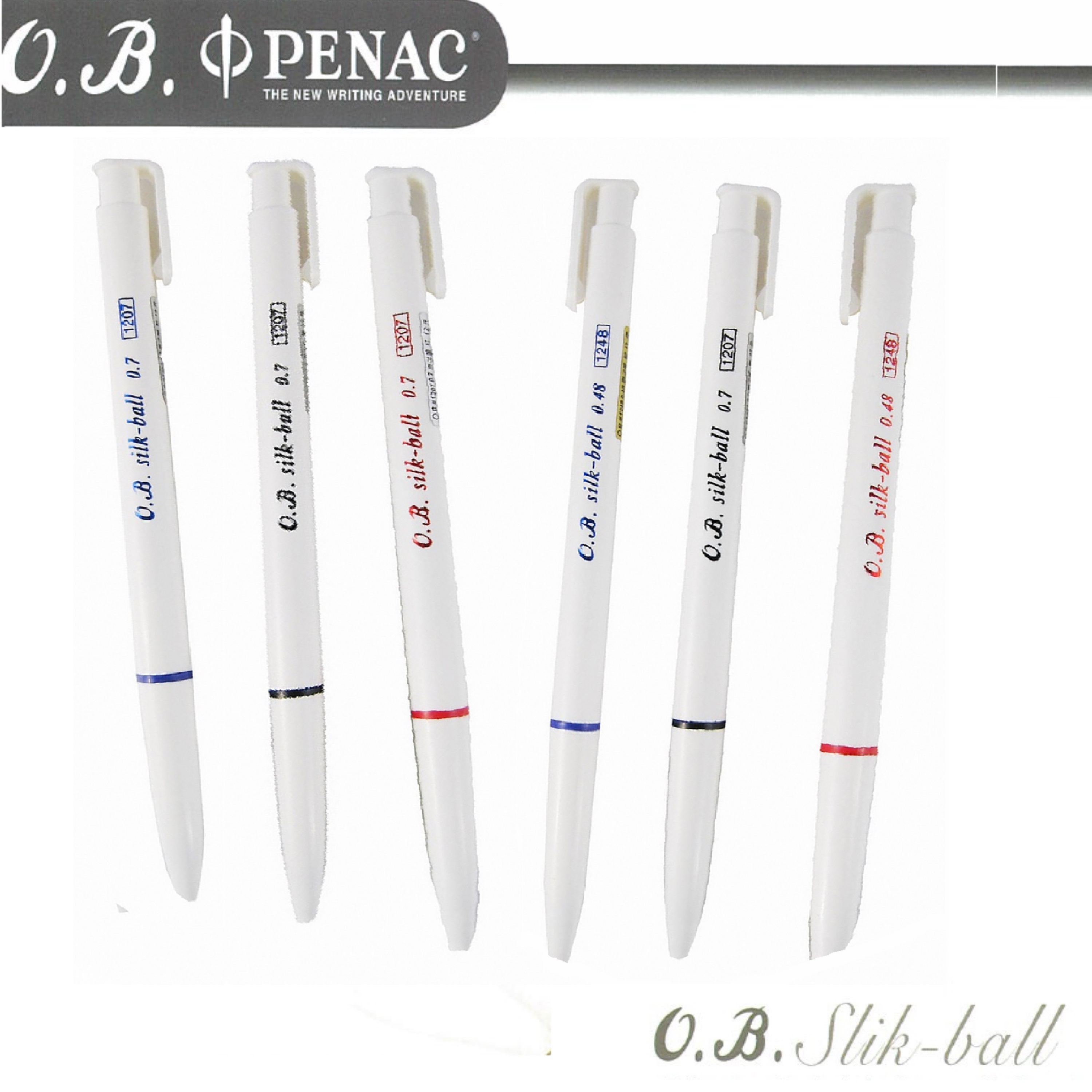 O.B. Silk-ball自動原子筆0.7 / 0.48mm  (20支/盒) OB#1207 / 1248