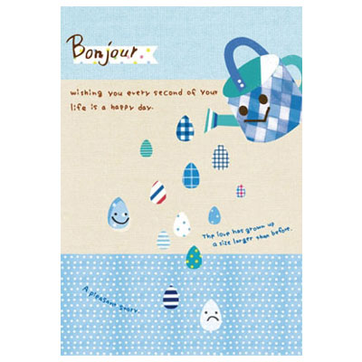 美加美 AF1610 Bonjour 25K加厚筆記-水滴 5本/包