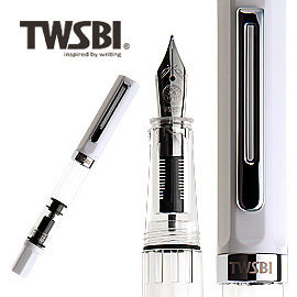 臺灣 TWSBI 三文堂 ECO 白色筆桿活塞上墨鋼筆 / 支