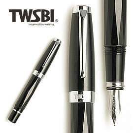 臺灣 TWSBI 三文堂 mini 黑色筆桿活塞上墨鋼筆-STUB 1.5 / 支