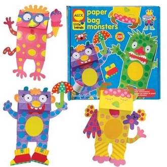 {振昌文具}【請先來電洽詢庫存】【美國ALEX】1512  DIY怪獸紙袋玩偶 /組