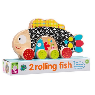 {振昌文具}【請先來電洽詢庫存】【美國ALEX】1951F-1  親子魚 木製推車 /盒