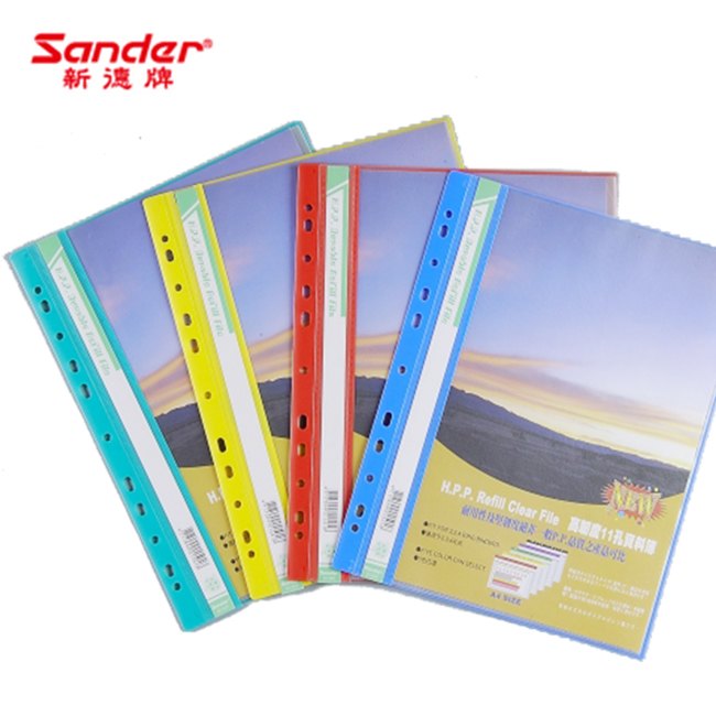 【新德 Sander】    11孔  10入 資料簿 + 名片袋 01-511 資料本 12本/包