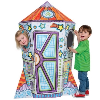 {振昌文具}【請先來電洽詢庫存】【美國ALEX】198R  立體彩繪屋-火箭 /組