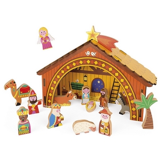 {振昌文具}【請先來電洽詢庫存】【法國Janod】我的故事盒-誕生馬槽的嬰孩 J04538 /組