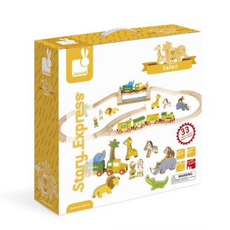 {振昌文具}【請先來電洽詢庫存】【法國Janod】故事列車-野生動物園 J08543 /組