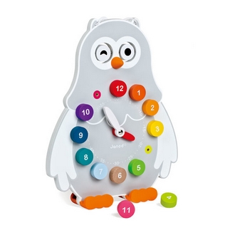 {振昌文具}【請先來電洽詢庫存】【法國Janod】認知學習-貓博士時鐘 J08132 /組