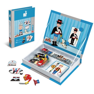 {振昌文具}【請先來電洽詢庫存】【法國Janod】磁鐵遊戲書-男孩變裝秀 J05544 /組