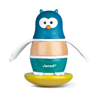 {振昌文具}【請先來電洽詢庫存】【法國Janod】層層疊搖滾樂-不睡覺貓頭鷹 J08125 /組