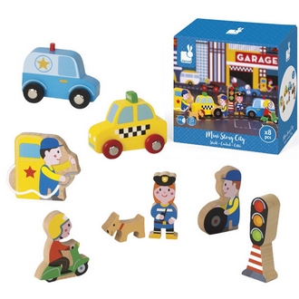 {振昌文具}【請先來電洽詢庫存】【法國Janod】迷你故事集-繁忙街道 J08512 /組