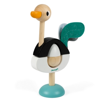 {振昌文具}【請先來電洽詢庫存】【法國Janod】層層疊搖滾樂-鴕鳥太太 J08244 /組