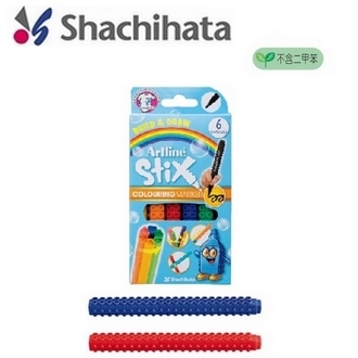 日本 寫吉哈達  SETX300-6WK STIX凍凍粗芯積木 彩色筆 不含二甲苯 6色 /盒