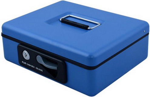 {振昌文具}PLUS 12-864 CB-050G現金箱 藍