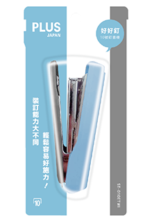 {振昌文具}PLUS ST-010ETW1 好好訂10號訂書機 藍粉綠
