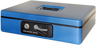 {振昌文具}PLUS 13-127 CB-040G現金箱 藍