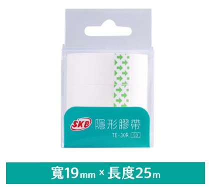 {振昌文具}SKB 文明 TE-30R 隱形膠帶_補充【19mmx25M / 3入】