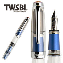 臺灣 TWSBI 三文堂 mini AL 陽極藍活塞上墨鋼筆 / 支